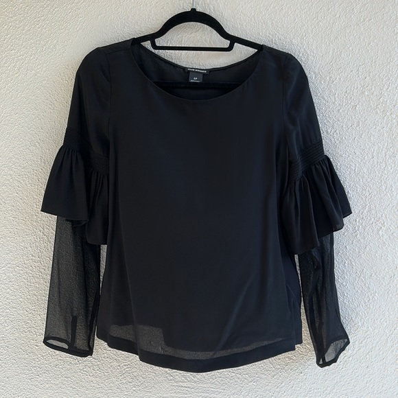 Club Monaco silk semi sheer, long sleeves Blouse size Small - Picture 3 of 11